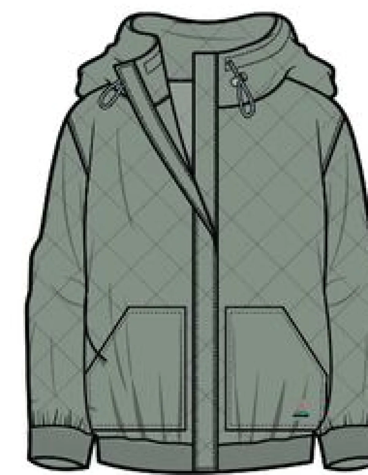 Hoodies|Hoodies & Sweatshirts|Passenger Clementine Recycled Quilted Button Up Hoodie - Pistachio