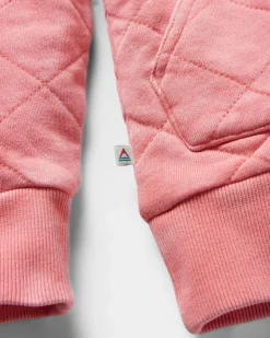 Hoodies|Hoodies & Sweatshirts|Passenger Clementine Recycled Quilted Button Up Hoodie - Shell Pink ShellPink
