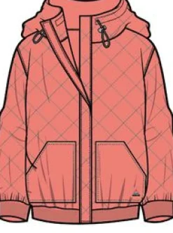 Hoodies|Hoodies & Sweatshirts|Passenger Clementine Recycled Quilted Button Up Hoodie - Shell Pink ShellPink