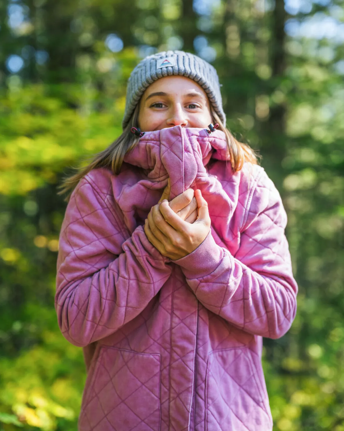 Hoodies|Hoodies & Sweatshirts|Passenger Clementine Recycled Quilted Button Up Hoodie - Mauve Haze MauveHaze