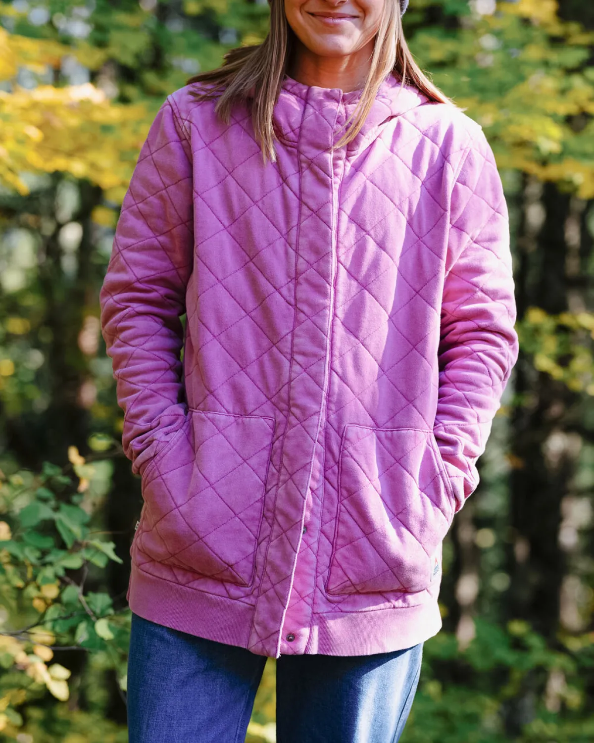 Hoodies|Hoodies & Sweatshirts|Passenger Clementine Recycled Quilted Button Up Hoodie - Mauve Haze MauveHaze