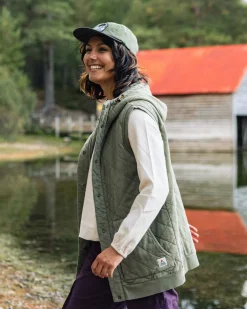 Hoodies & Sweatshirts|Passenger Clementine Recycled Quilted Vest - Khaki