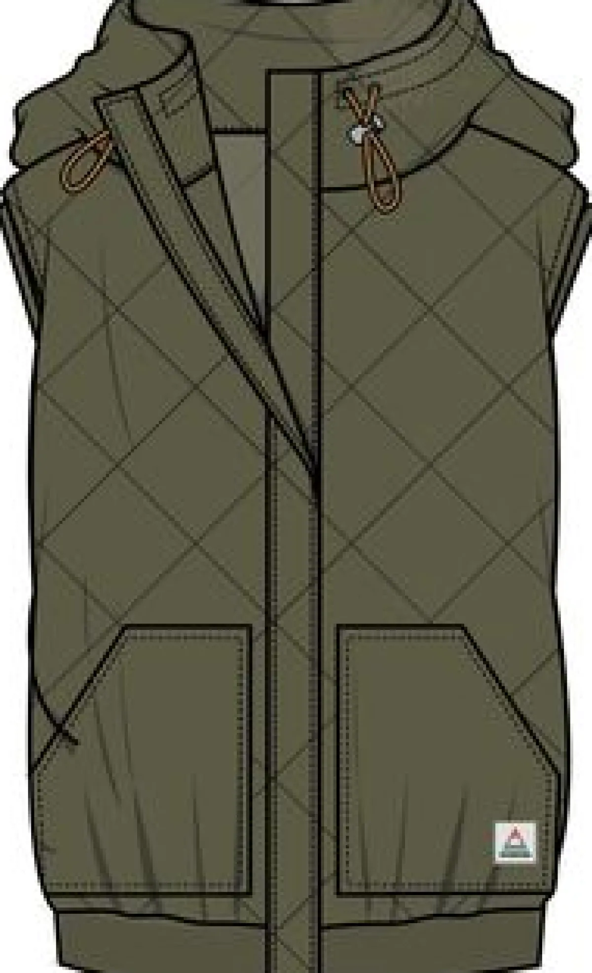 Hoodies & Sweatshirts|Passenger Clementine Recycled Quilted Vest - Khaki