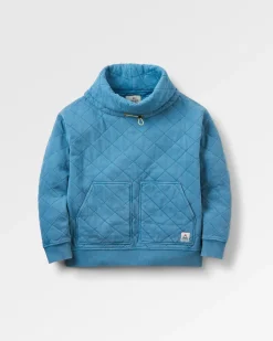 Hoodies & Sweatshirts|Passenger Clementine Recycled Quilted High Neck - Bluejay