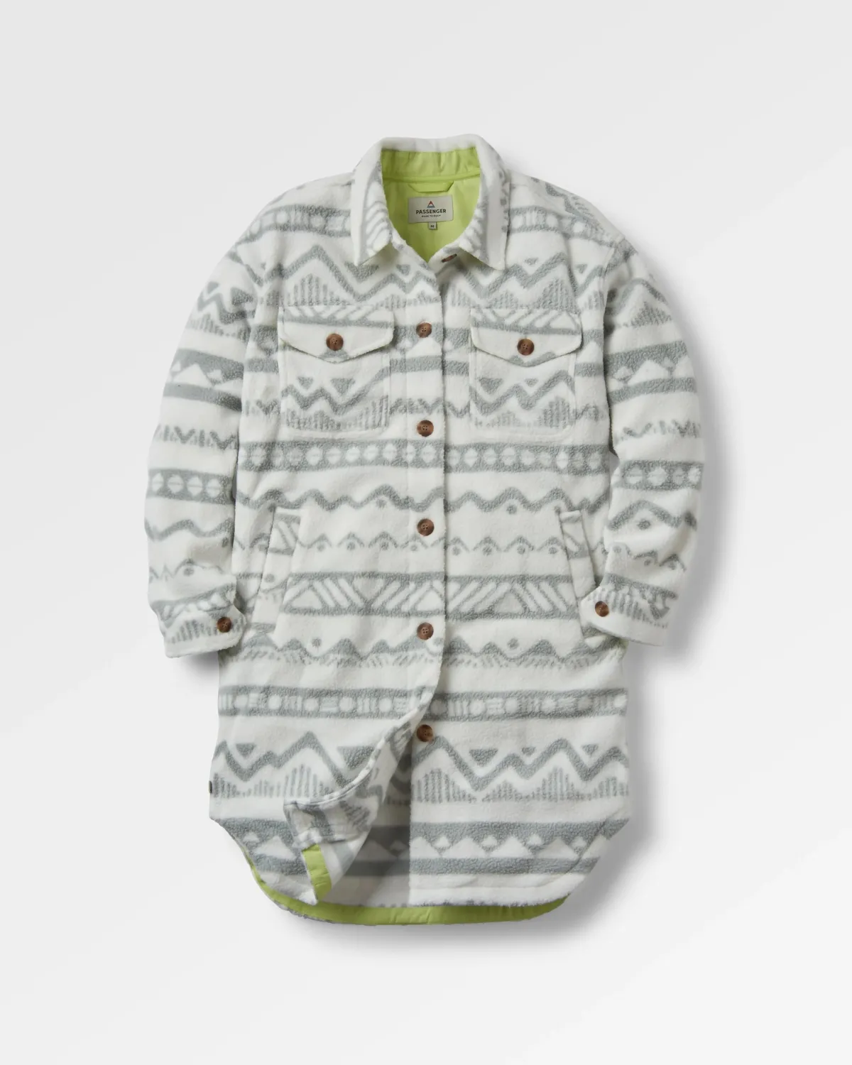 Fleece|Shirts|Passenger Cloudy 2.0 Recycled Sherpa Fleece Shirt - Mountain Geo Vintage White MountainGeoVintageWhite