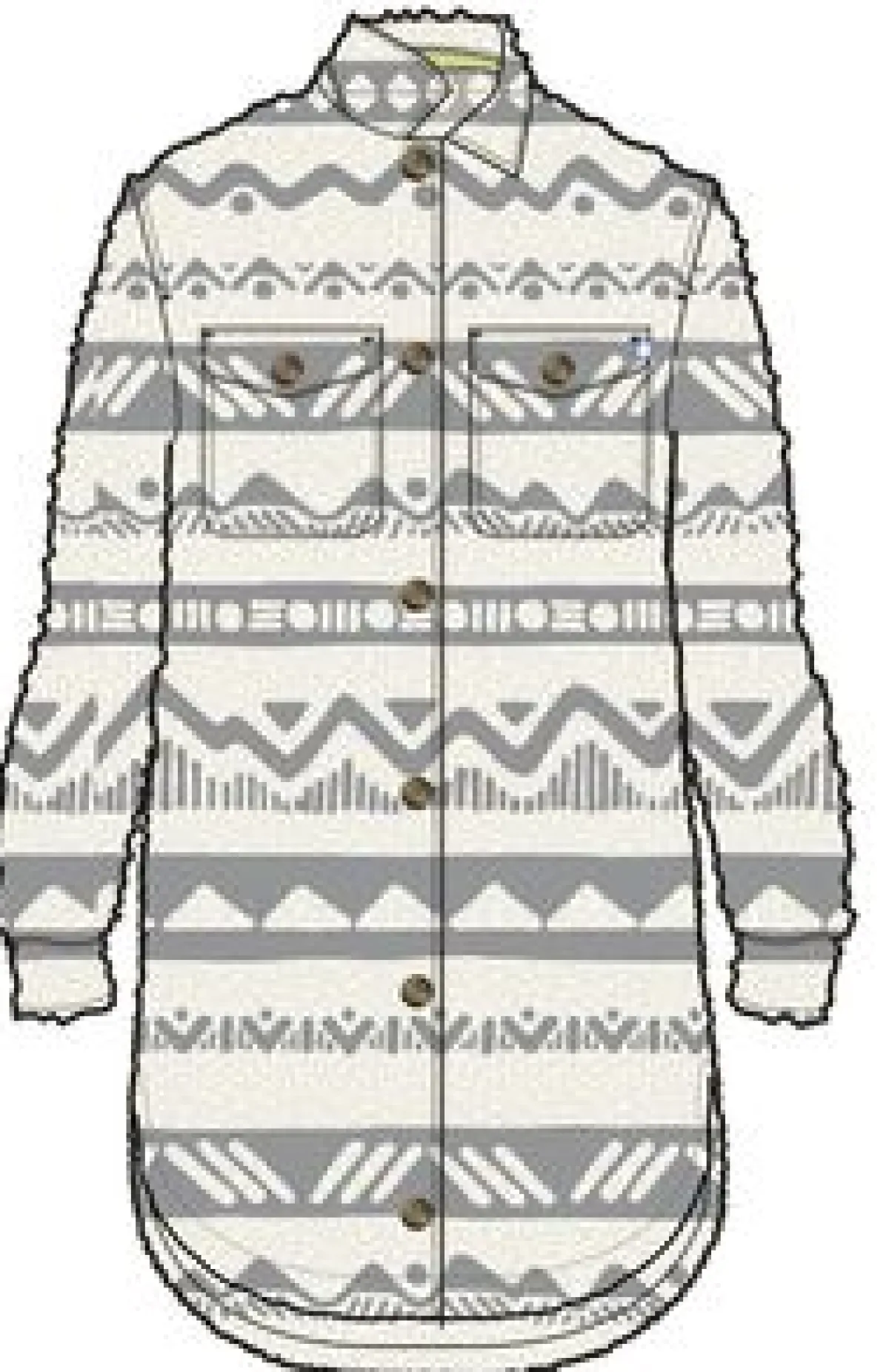 Fleece|Shirts|Passenger Cloudy 2.0 Recycled Sherpa Fleece Shirt - Mountain Geo Vintage White MountainGeoVintageWhite