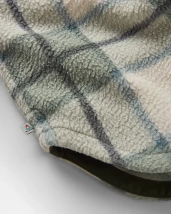 Shirts|Passenger Cloudy Recycled Sherpa Fleece Shirt - Pistachio Check PistachioCheck