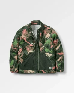 Fleece|Fleece|Passenger Clover Recycled Cotton-Lined Sherpa Fleece - Abstract Mountain Fir Tree AbstractMountainFirTree