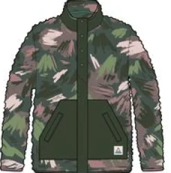 Fleece|Fleece|Passenger Clover Recycled Cotton-Lined Sherpa Fleece - Abstract Mountain Fir Tree AbstractMountainFirTree