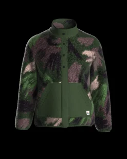Fleece|Fleece|Passenger Clover Recycled Cotton-Lined Sherpa Fleece - Abstract Mountain Fir Tree AbstractMountainFirTree