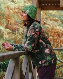 Fleece|Fleece|Passenger Clover Recycled Cotton-Lined Sherpa Fleece - Abstract Mountain Fir Tree AbstractMountainFirTree