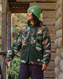Fleece|Fleece|Passenger Clover Recycled Cotton-Lined Sherpa Fleece - Abstract Mountain Fir Tree AbstractMountainFirTree