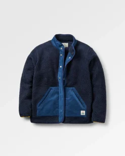 Fleece|Fleece|Passenger Clover Recycled Cotton-Lined Sherpa Fleece - Deep Navy DeepNavy