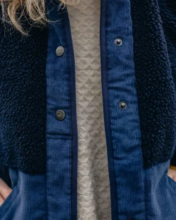 Fleece|Fleece|Passenger Clover Recycled Cotton-Lined Sherpa Fleece - Deep Navy DeepNavy