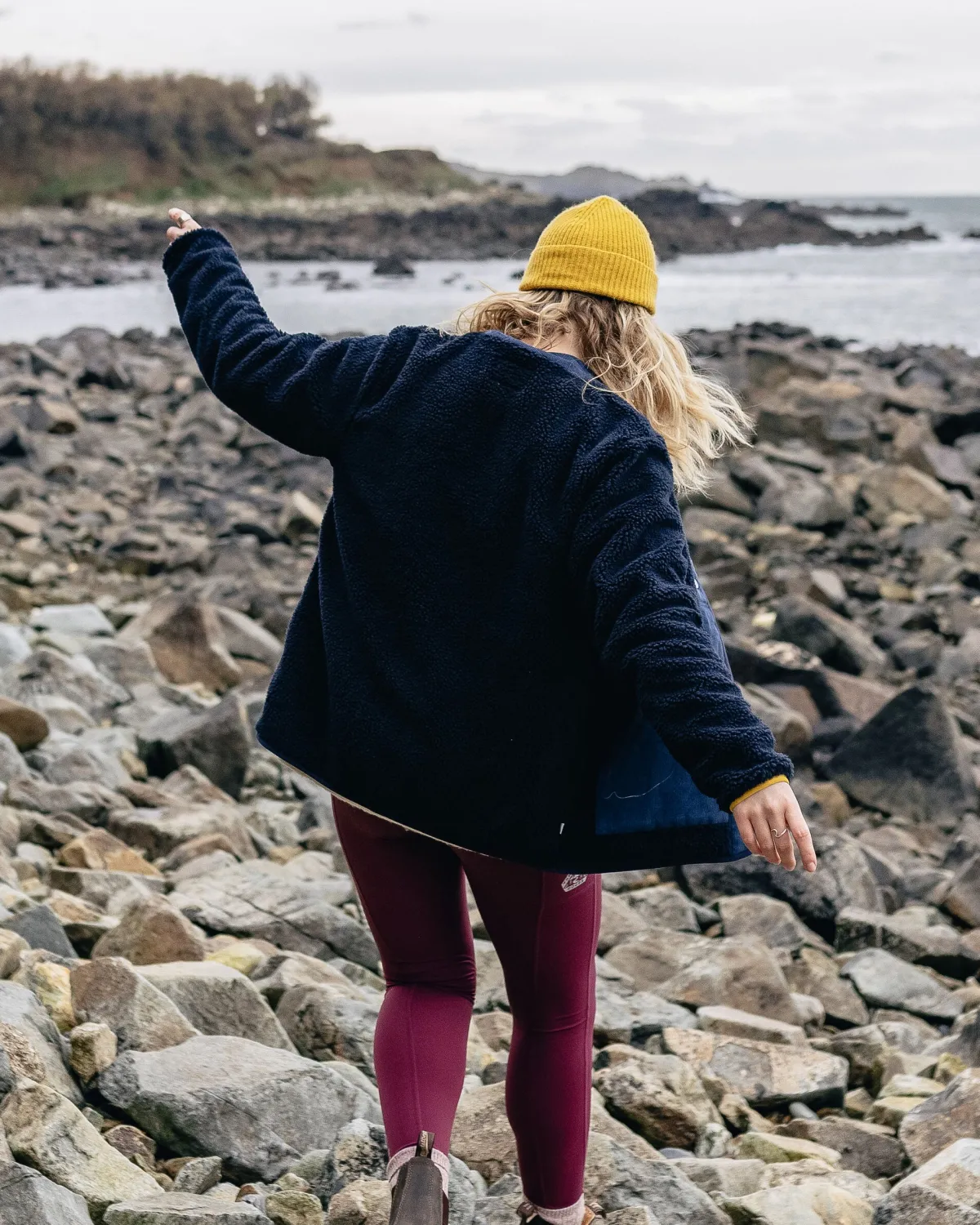 Fleece|Fleece|Passenger Clover Recycled Cotton-Lined Sherpa Fleece - Deep Navy DeepNavy