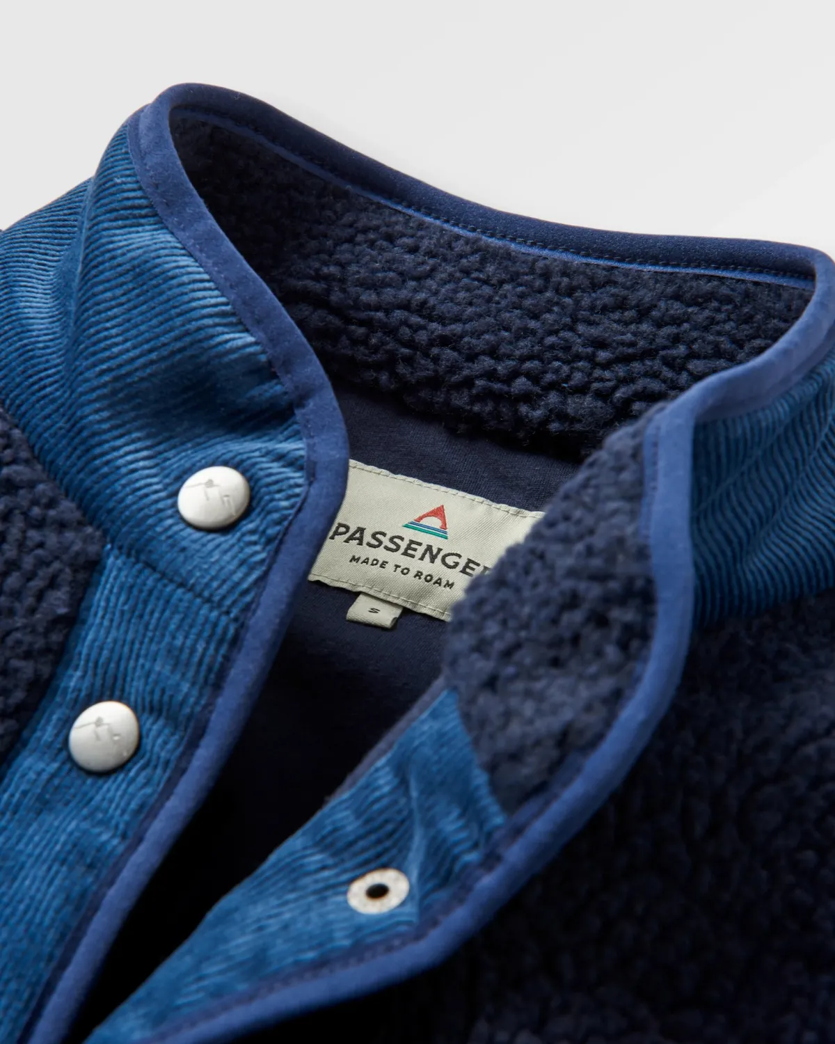 Fleece|Fleece|Passenger Clover Recycled Cotton-Lined Sherpa Fleece - Deep Navy DeepNavy
