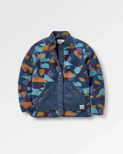 Fleece|Fleece|Passenger Clover Recycled Cotton-Lined Sherpa Fleece - Deep Blue Camo Pattern DeepBlueCamoPattern