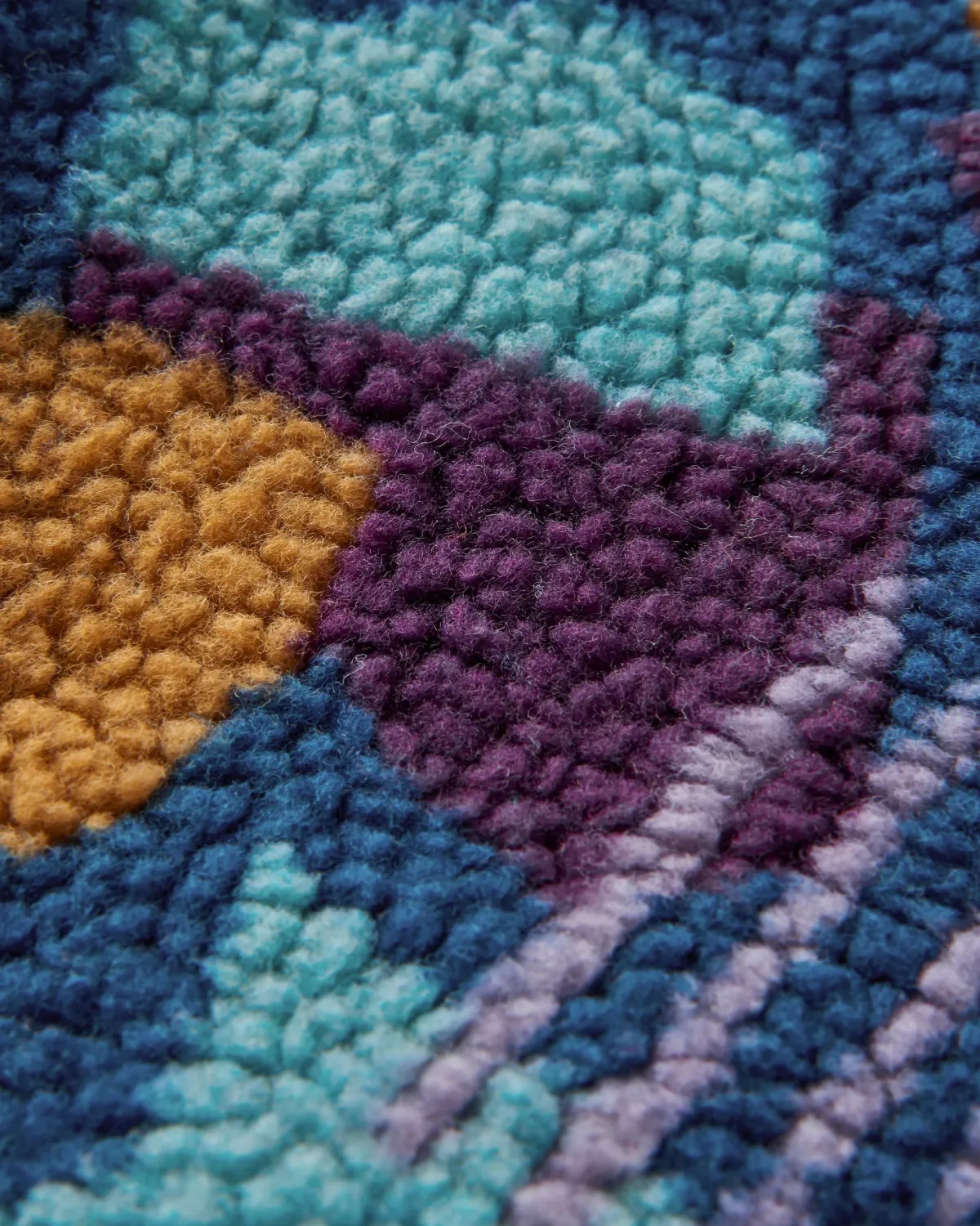 Fleece|Fleece|Passenger Clover Recycled Cotton-Lined Sherpa Fleece - Deep Blue Camo Pattern DeepBlueCamoPattern