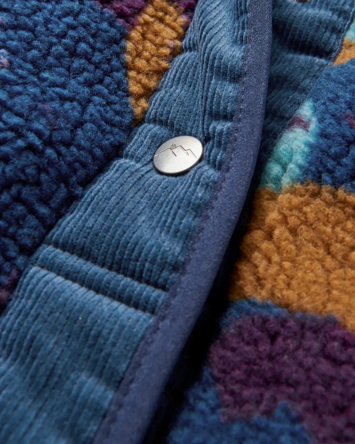 Fleece|Fleece|Passenger Clover Recycled Cotton-Lined Sherpa Fleece - Deep Blue Camo Pattern DeepBlueCamoPattern