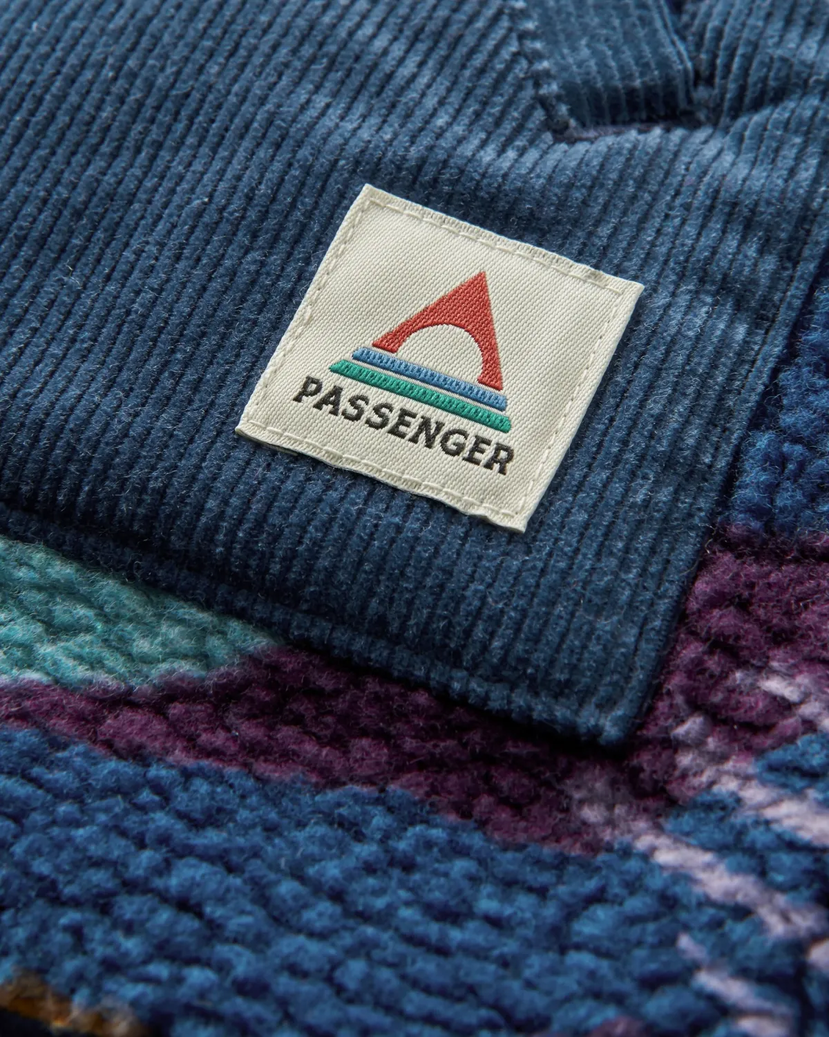 Fleece|Fleece|Passenger Clover Recycled Cotton-Lined Sherpa Fleece - Deep Blue Camo Pattern DeepBlueCamoPattern