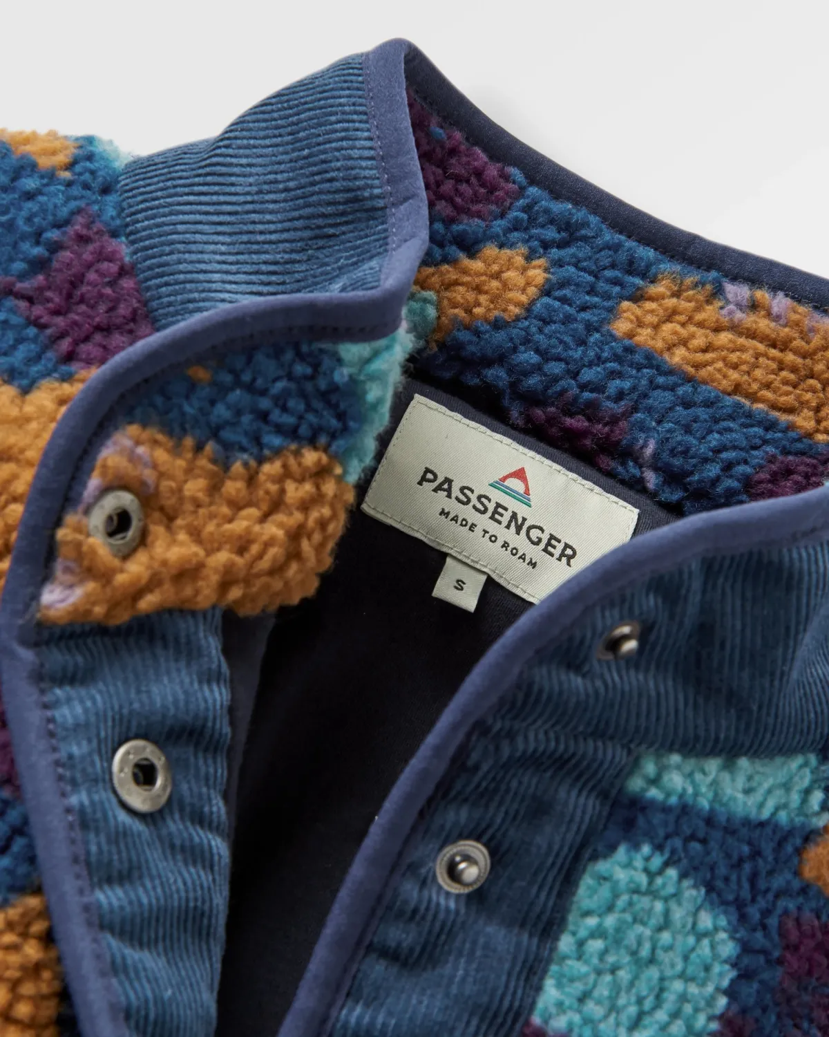 Fleece|Fleece|Passenger Clover Recycled Cotton-Lined Sherpa Fleece - Deep Blue Camo Pattern DeepBlueCamoPattern