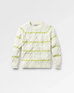 Sweaters|Passenger Comfort Stripe Organic Knitted Sweater - Lime Stripe LimeStripe