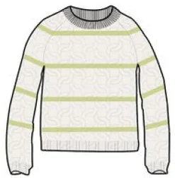 Sweaters|Passenger Comfort Stripe Organic Knitted Sweater - Lime Stripe LimeStripe