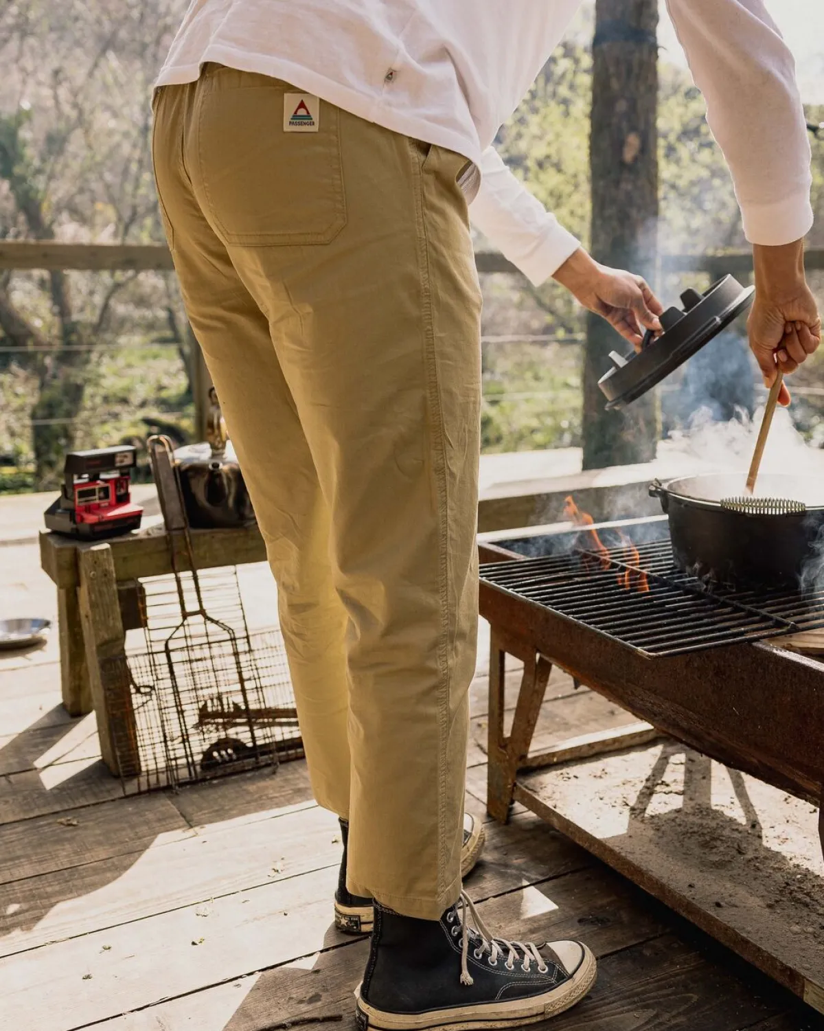 Pants|Overalls & Pants|Passenger Compass Elasticated Waist Pant - Biscuit