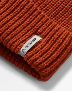 Beanies|Beanies|Passenger Compass Recycled Beanie - Rust