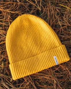 Beanies|Beanies|Passenger Compass Recycled Beanie - Mustard Yellow MustardYellow