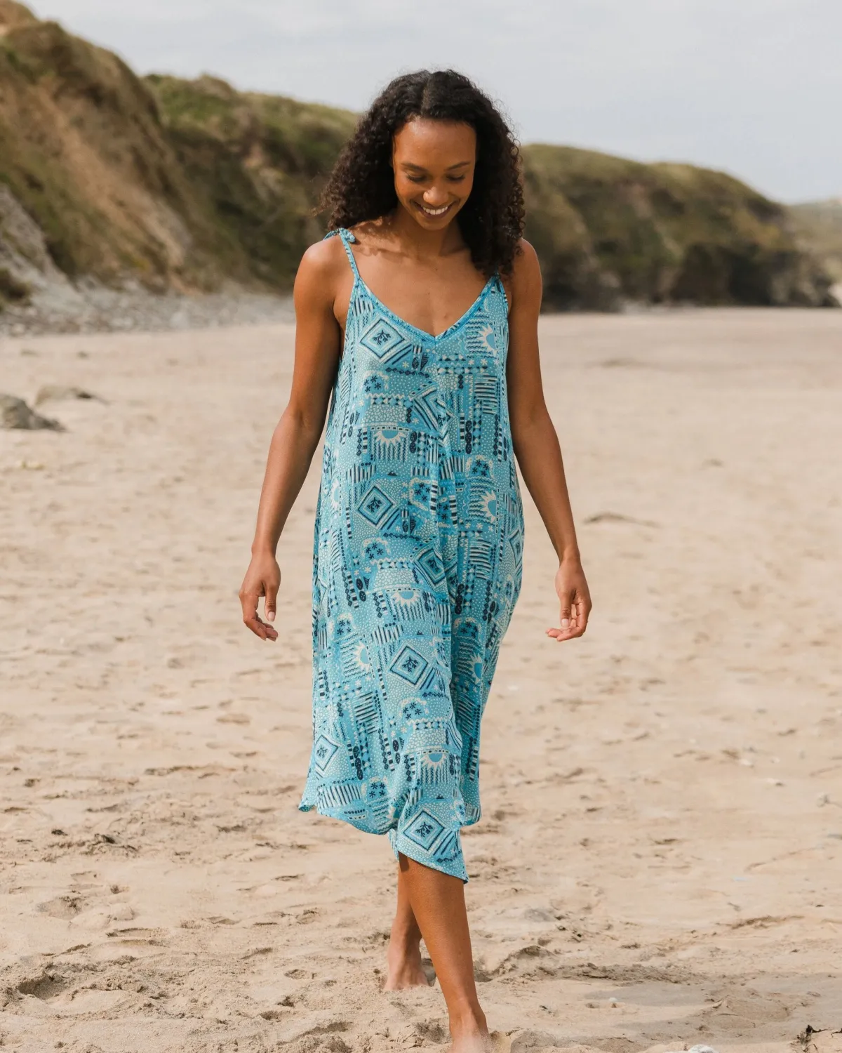 Pants|Dresses & Skirts|Passenger Copetín Jumpsuit - Vintage Patchwork Blue Pool VintagePatchworkBluePool