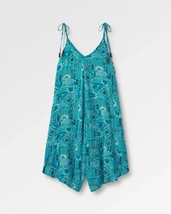 Pants|Dresses & Skirts|Passenger Copetín Jumpsuit - Vintage Patchwork Blue Pool VintagePatchworkBluePool