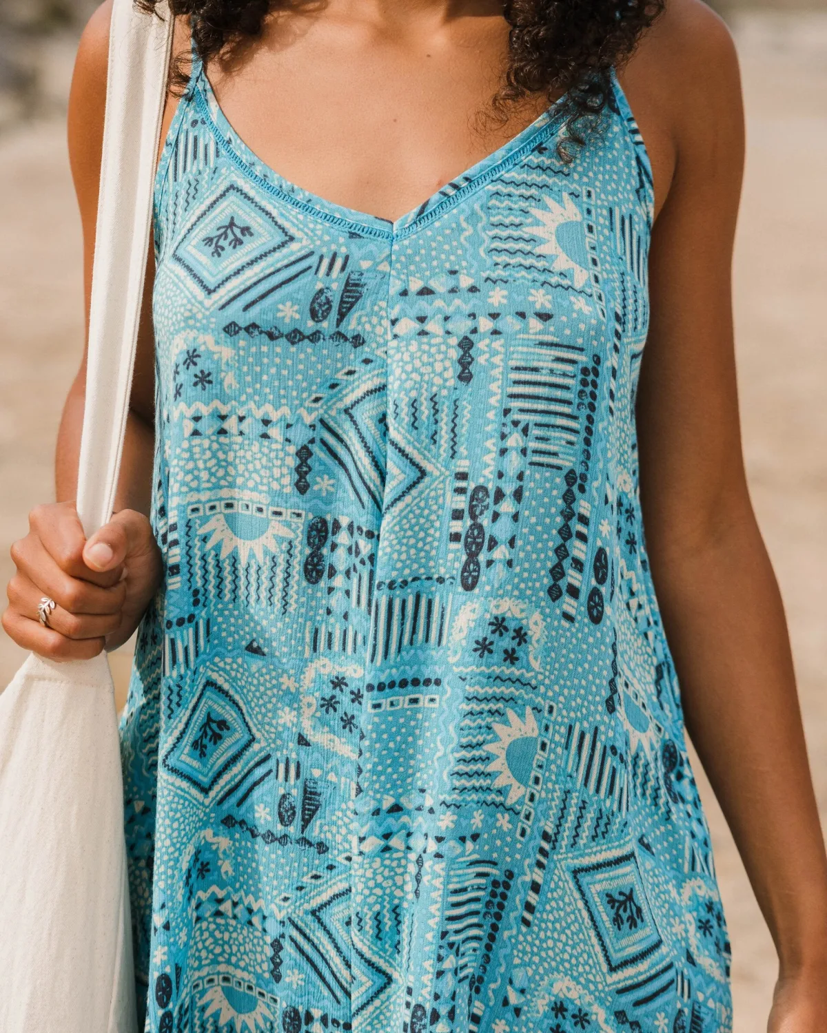 Pants|Dresses & Skirts|Passenger Copetín Jumpsuit - Vintage Patchwork Blue Pool VintagePatchworkBluePool
