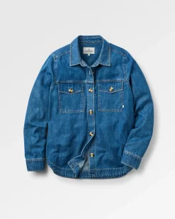 Shirts|Shirts|Passenger Coral Organic Cotton Long Sleeve Shirt - Washed Denim WashedDenim