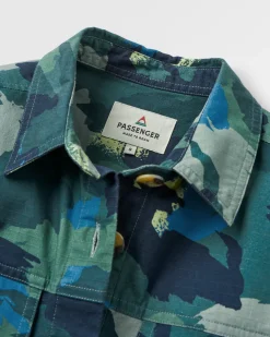 Shirts|Shirts|Passenger Coral Organic Cotton Long Sleeve Shirt - Alpine Camo Rain Forest AlpineCamoRainForest