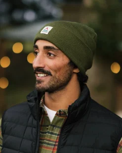 Beanies|Passenger Core Recycled Acrylic High-Top Beanie - Khaki Green KhakiGreen