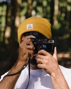 Beanies|Beanies|Passenger Core Recycled Low-Top Beanie - Mustard Yellow MustardYellow