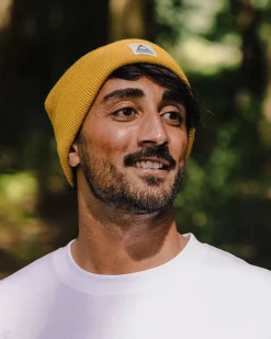 Beanies|Beanies|Passenger Core Recycled Low-Top Beanie - Mustard Yellow MustardYellow