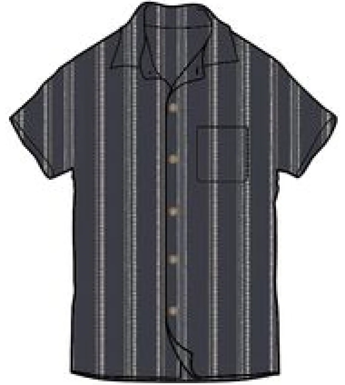 Shirts|Shirts|Passenger Cove Organic Cotton Short Sleeve Shirt - Deep Navy Jacquard Stripe DeepNavyJacquardStripe