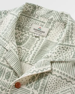 Shirts|Shirts|Passenger Cove Organic Cotton Short Sleeve Shirt - Vintage Patchwork Pistachio VintagePatchworkPistachio