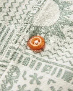 Shirts|Shirts|Passenger Cove Organic Cotton Short Sleeve Shirt - Vintage Patchwork Pistachio VintagePatchworkPistachio