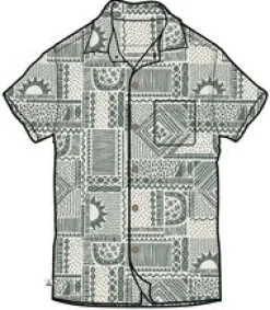 Shirts|Shirts|Passenger Cove Organic Cotton Short Sleeve Shirt - Vintage Patchwork Pistachio VintagePatchworkPistachio