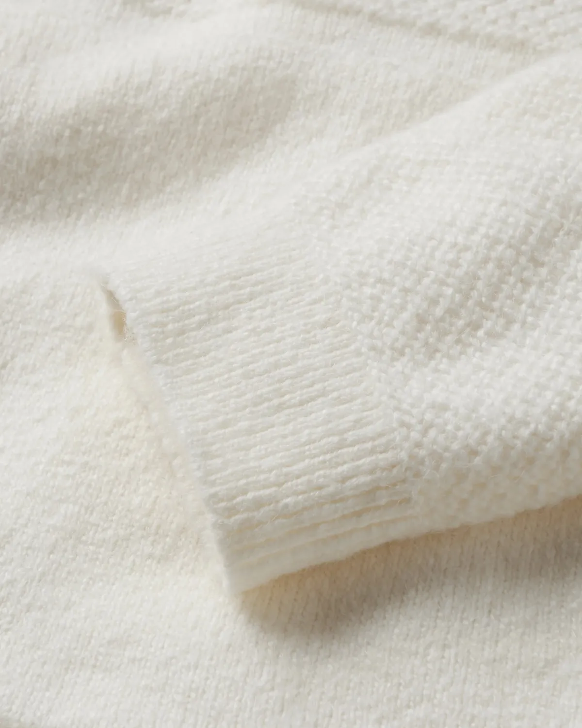 Hoodies|Knitwear|Passenger Cove Recycled Knitted Hoodie - Off White OffWhite