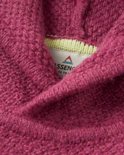Hoodies & Sweatshirts|Sweaters|Passenger Cove Recycled Knitted Hoodie - Rhubarb