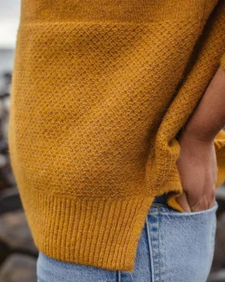 Knitwear|Sweaters|Passenger Cove Recycled Knitted Sweater - Amber Gold AmberGold