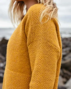 Knitwear|Sweaters|Passenger Cove Recycled Knitted Sweater - Amber Gold AmberGold