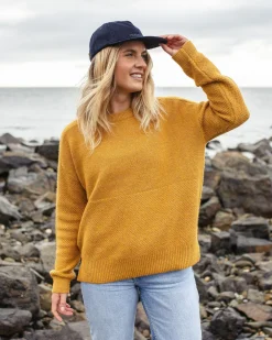 Knitwear|Sweaters|Passenger Cove Recycled Knitted Sweater - Amber Gold AmberGold