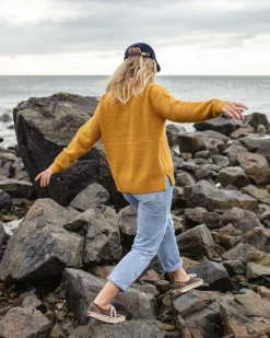 Knitwear|Sweaters|Passenger Cove Recycled Knitted Sweater - Amber Gold AmberGold