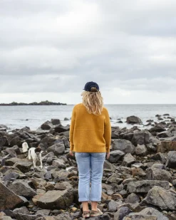 Knitwear|Sweaters|Passenger Cove Recycled Knitted Sweater - Amber Gold AmberGold