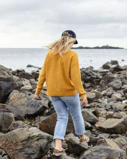 Knitwear|Sweaters|Passenger Cove Recycled Knitted Sweater - Amber Gold AmberGold